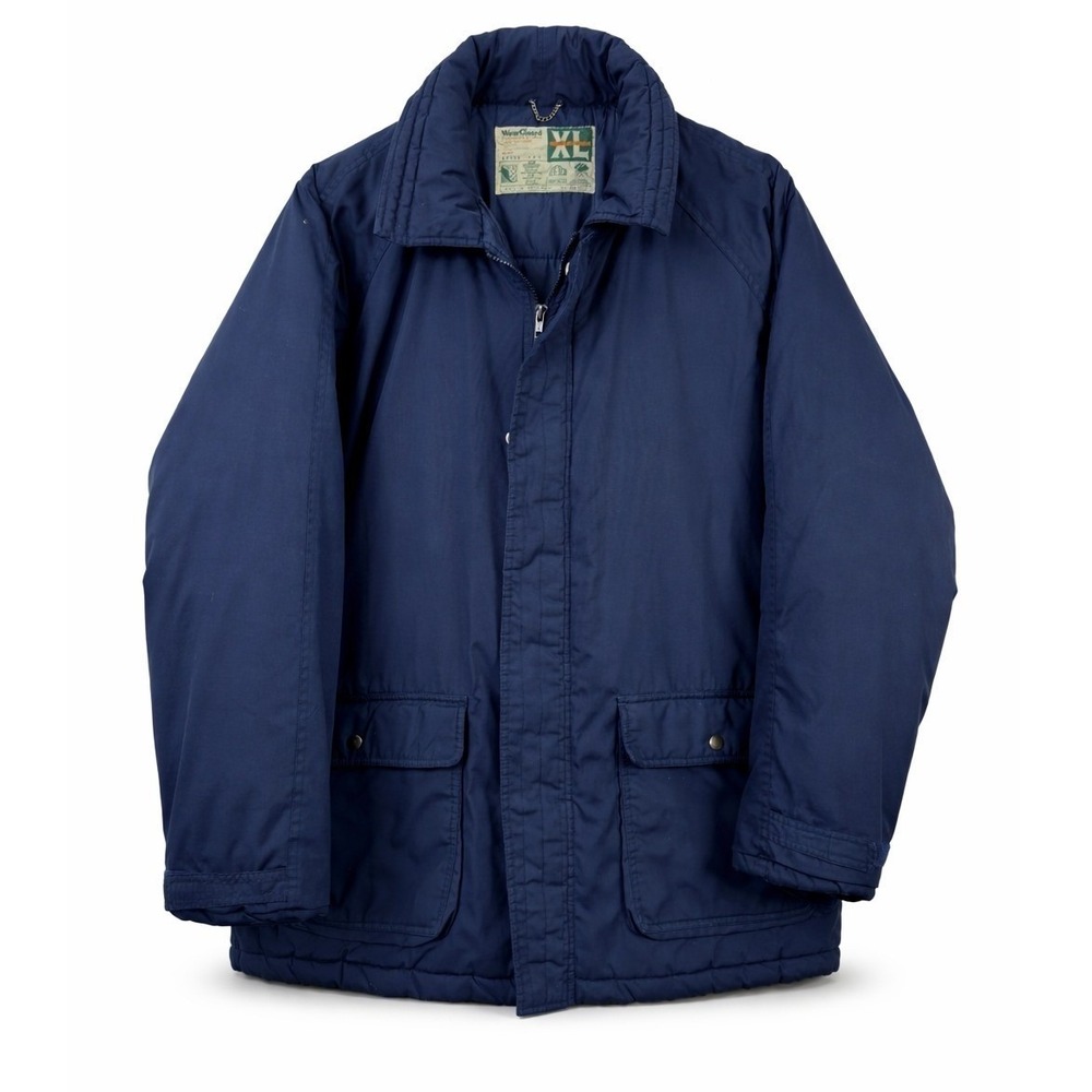 WearGuard‎ Mens XL Long Insulated Field Jacket Navy Blue Workwear Parka 405